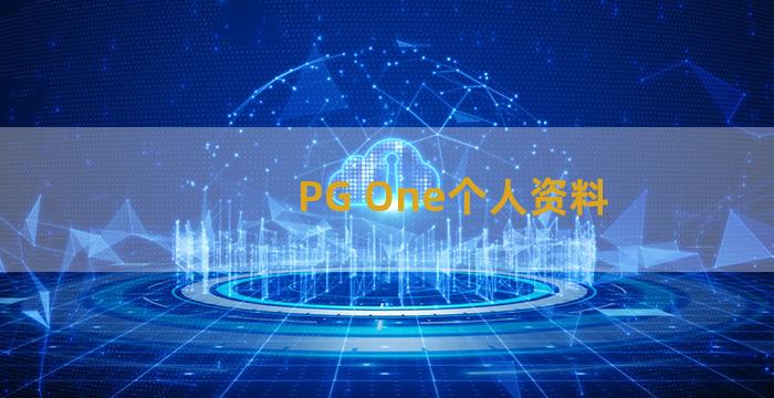 PG One个人资料